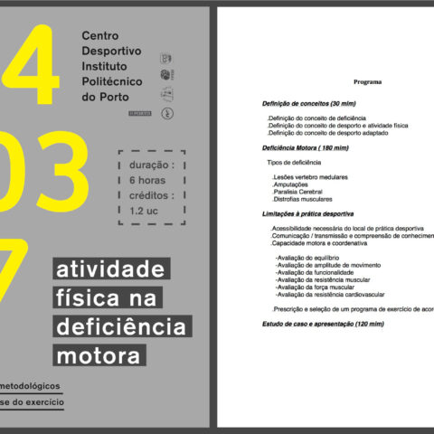 Formação sobre “Atividade Física na deficiência motora”