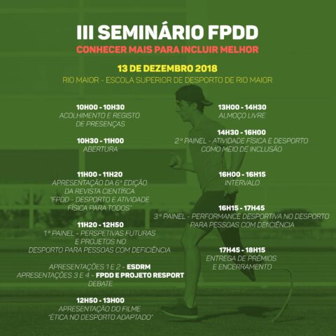 III Seminário da FPDD, 13 de dezembro em Rio Maior