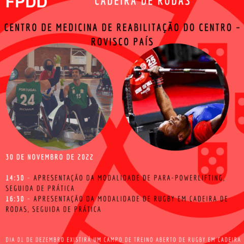 AÇÃO DE FORMAÇÃO E DIVULGAÇÃO DAS MODALIDADES DE RUGBY EM CADEIRA DE RODAS E PARA-POWERLIFTING NA TOCHA
