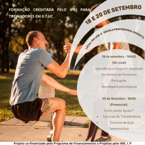 18 e 20 de Setembro de 2025 | Ação de Formação para Assistentes Pessoais Desportivos | Lisboa 