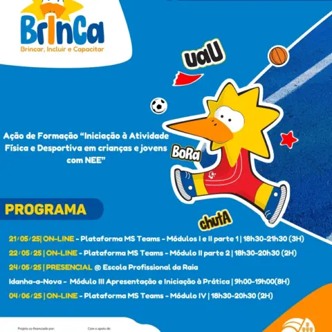 De 21 de maio a 4 de junho de 2025 | Iniciação à Atividade Física e Desportiva em Crianças e Jovens com Necessidades Educativas Especiais (NEE) | Idanha-a-Nova 