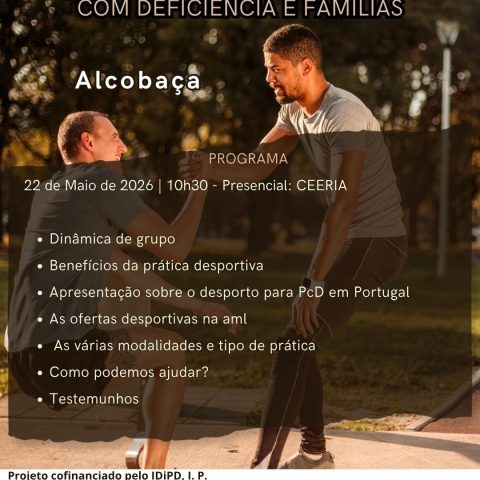 Ação de sensibilização para PCD e famílias em Alcobaça