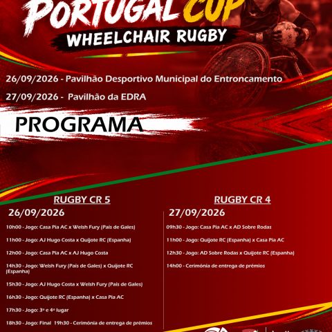 Portugal Cup 2026 leva o Rugby em Cadeira de Rodas ao Entroncamento