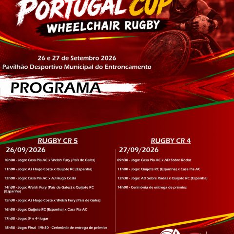 Portugal Cup 2026 leva o Rugby em Cadeira de Rodas ao Entroncamento